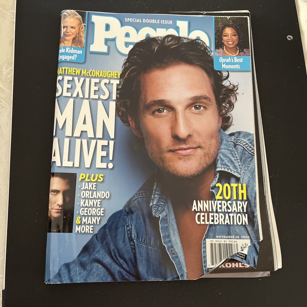 People Magazine November 28 2005  Matthew McConaughey 20th Anniversary/Oprah